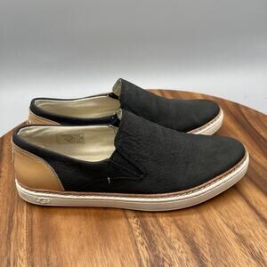 UGG Adley Shoes Womens Size 7 Black Nubuck Slip On Comfort Casual Sneakers